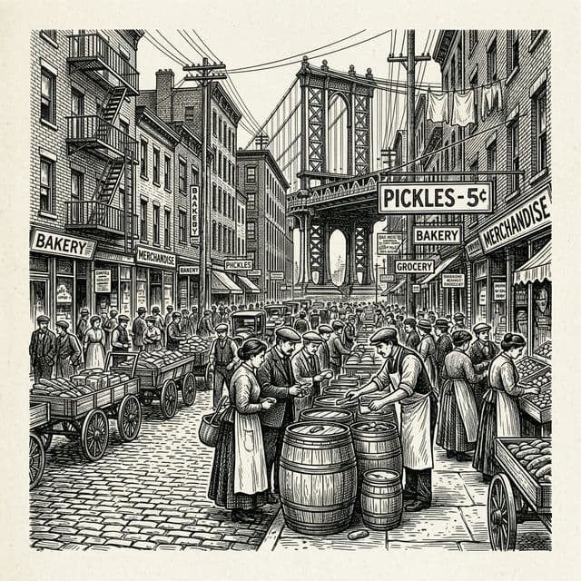 Rustic New York Market Sketch